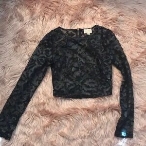 Cute Lace and leather looking pants set